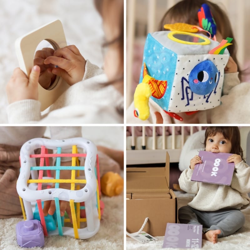 TOOKY TOY Box Pudełko XXL Montessori Edukacyjne 5w1 Sensoryczne 11-12 Mies