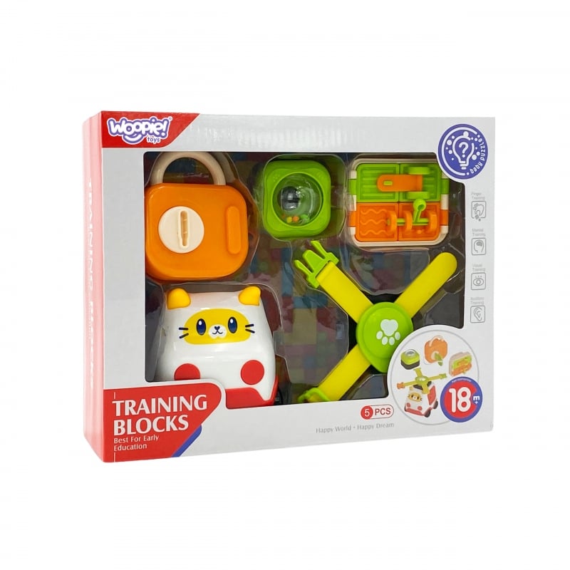WOOPIE BABY Montessori Manipulacyjny Zestaw Konstrukcyjny Samochód Kotek 1