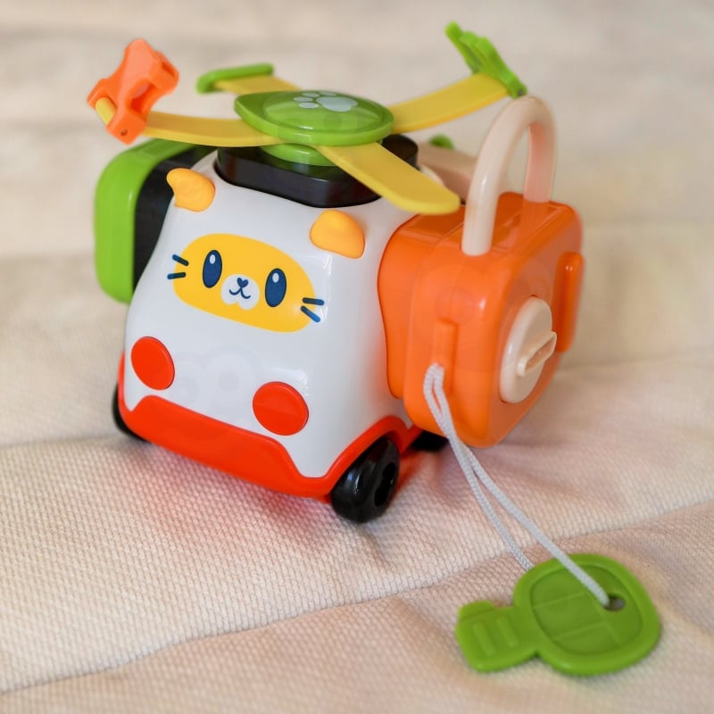 WOOPIE BABY Montessori Manipulacyjny Zestaw Konstrukcyjny Samochód Kotek 1