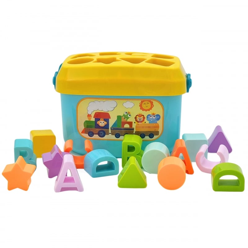 WOOPIE BABY Sorter 2w1 Skrzynka Walizka + Nauka Alfabetu i Kształtów