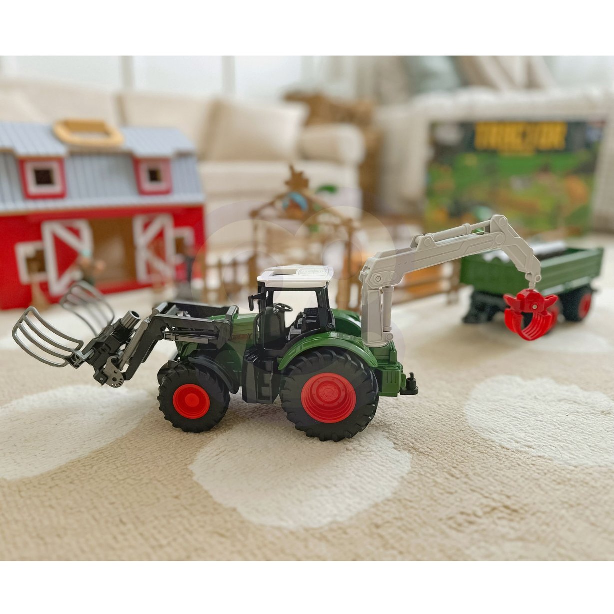 WOOPIE Zestaw Maszyn Rolniczych Traktor Ciągnik Zagroda Mini Farma Osada Rolnicy