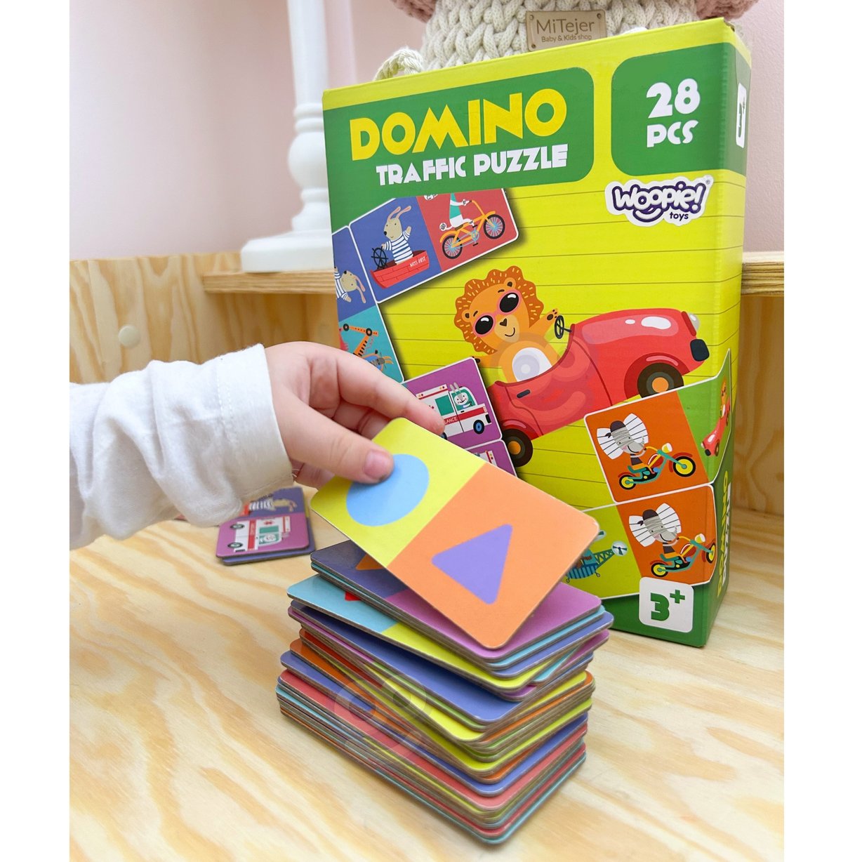 Gra Edukacyjna Transport Zwierzęta Puzzle Domino Montessori WOOPIE – zdjęcie 8