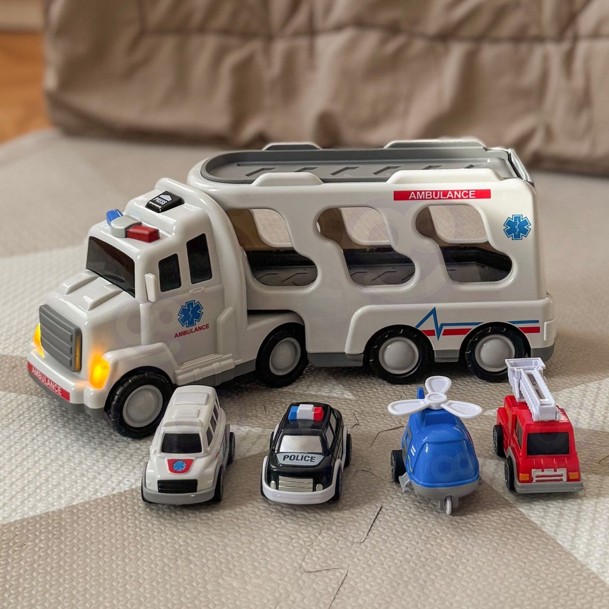 Laweta Drogowa zestaw 5 Aut - Ambulans WOOPIE – zdjęcie 14