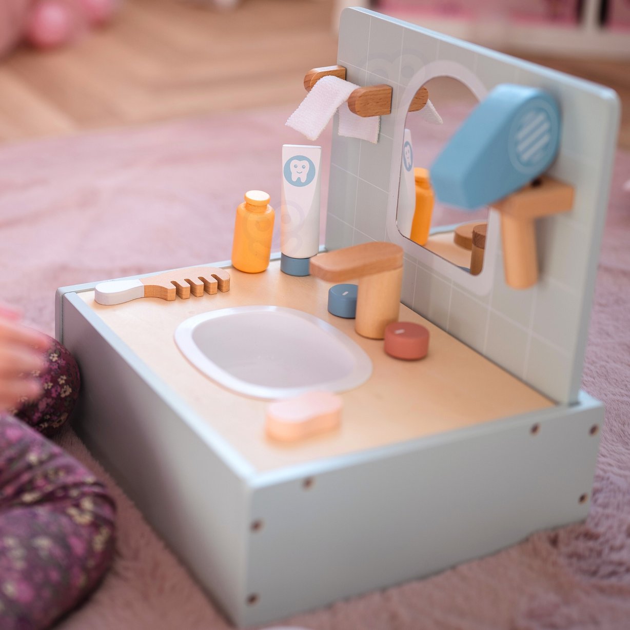 Toilet Bathroom Toaleta Drewniana Łazienka z Akcesoriami TOOKY TOY – zdjęcie 13