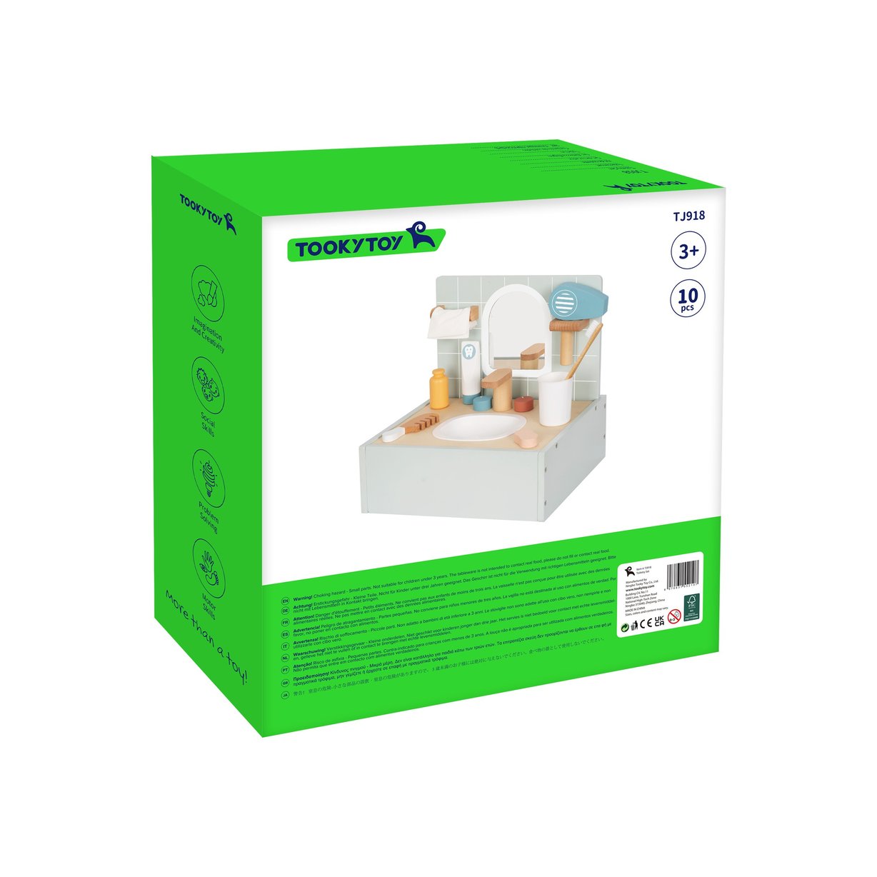 Toilet Bathroom Toaleta Drewniana Łazienka z Akcesoriami TOOKY TOY – zdjęcie 19