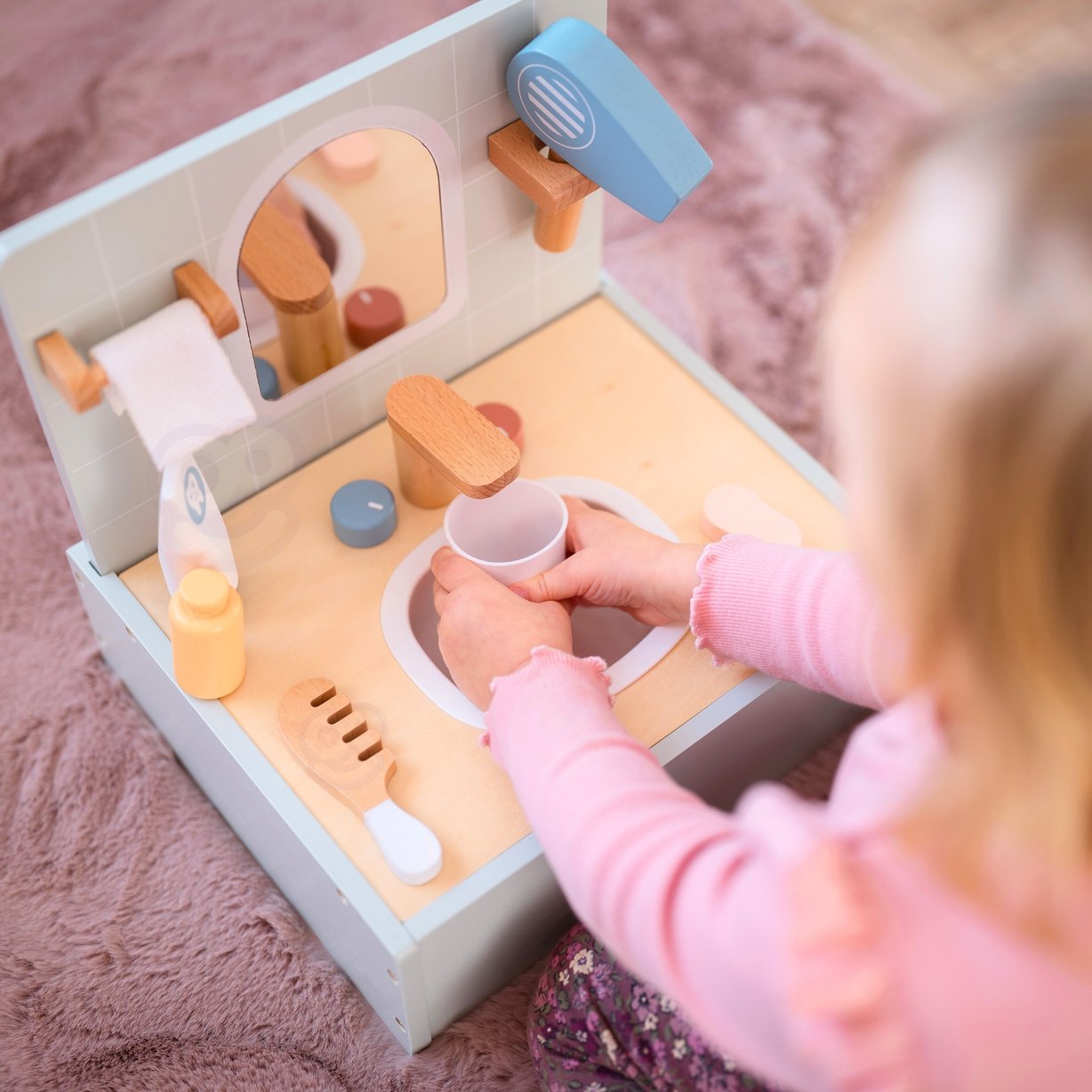 Toilet Bathroom Toaleta Drewniana Łazienka z Akcesoriami TOOKY TOY – zdjęcie 8