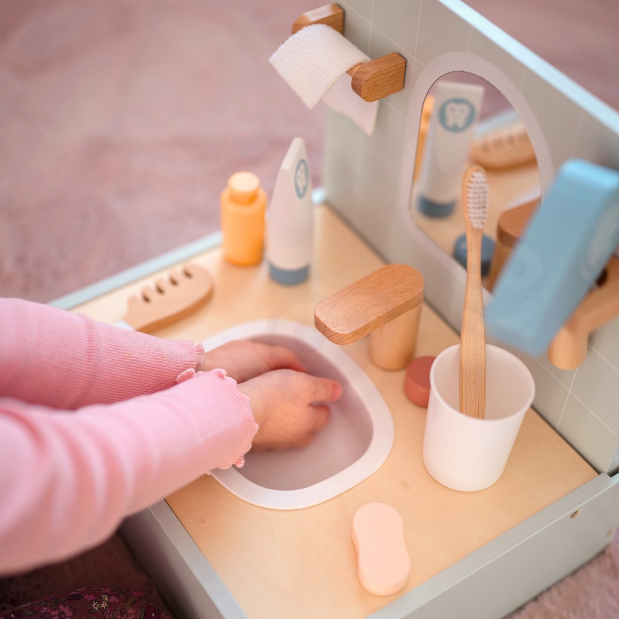 Toilet Bathroom Toaleta Drewniana Łazienka z Akcesoriami TOOKY TOY – zdjęcie 10