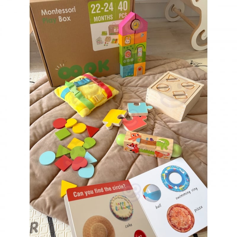 TOOKY TOY Box Pudełko XXL Montessori Edukacyjne 7w1 Sensoryczne 22-24 Mies