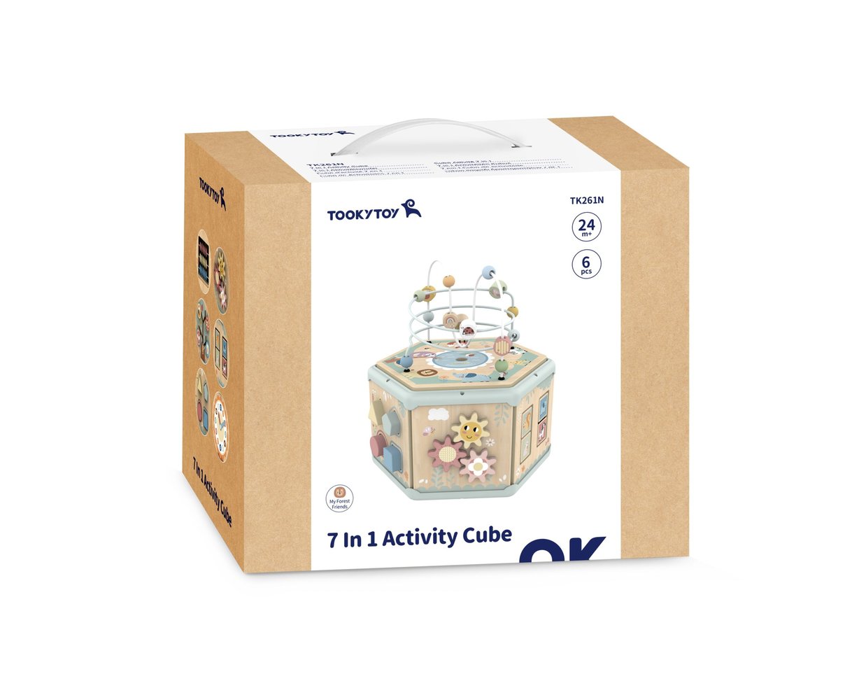 Tooky Toy Interaktywny Drewniany Szesciokat Montessori Otwierane Pudelko