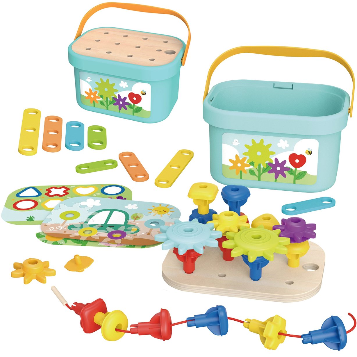 Woopie Green Konstrukcyjny Box Motoryczny Montessori 12w1 Fsc 11