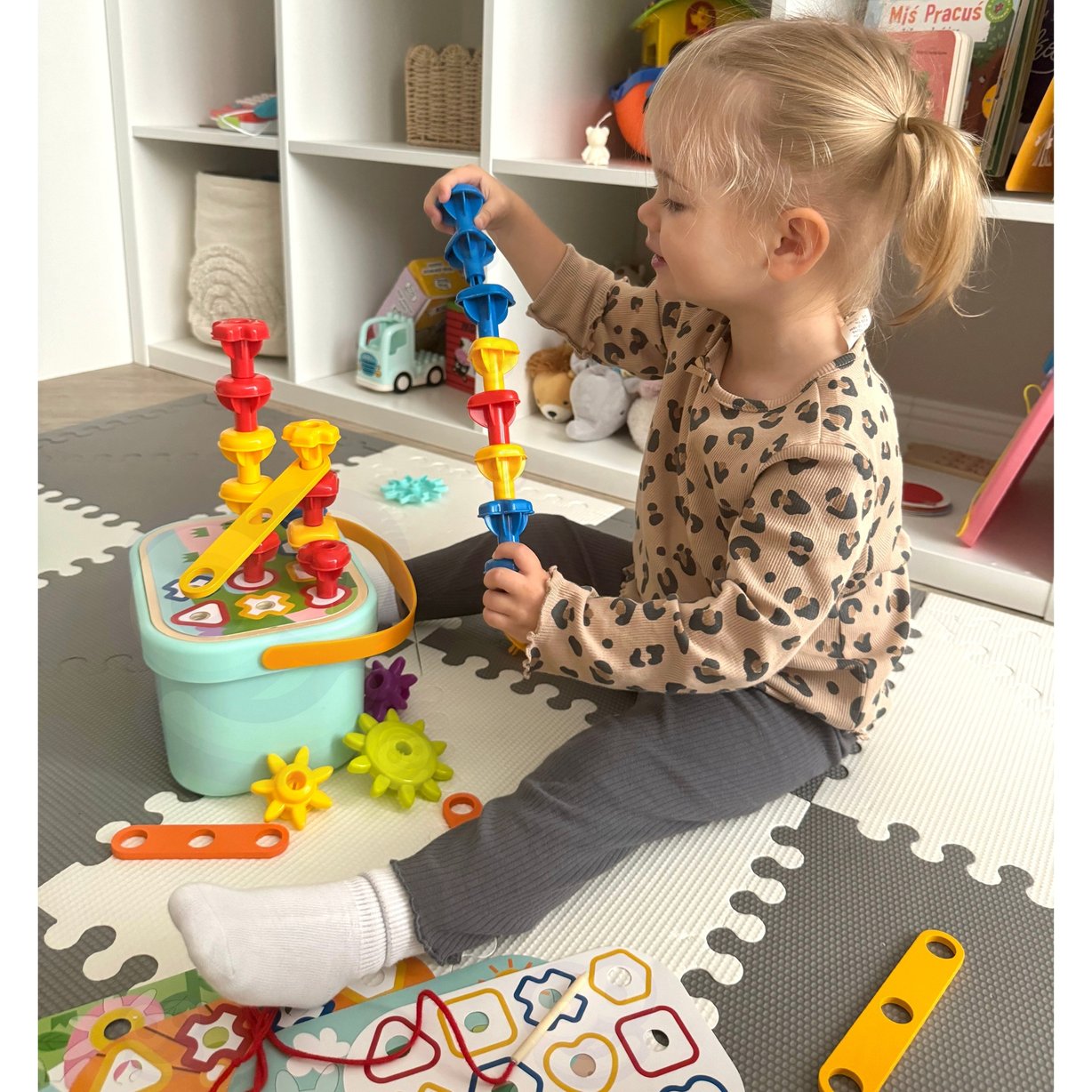 Woopie Green Konstrukcyjny Box Motoryczny Montessori 12w1 Fsc 6