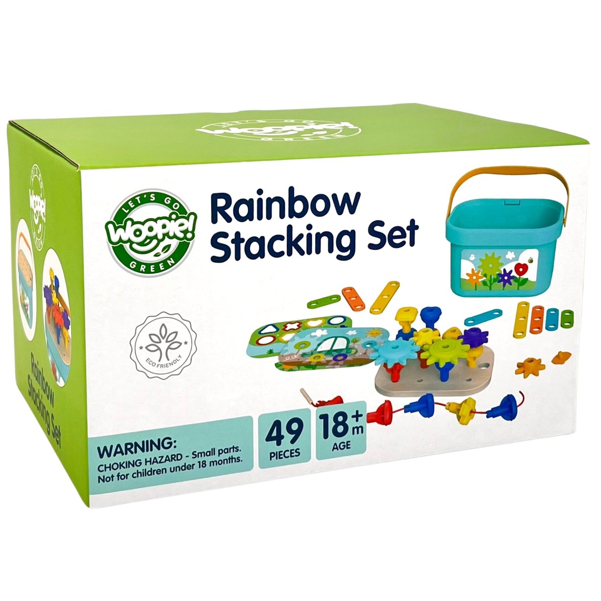 Woopie Green Konstrukcyjny Box Motoryczny Montessori 12w1 Fsc