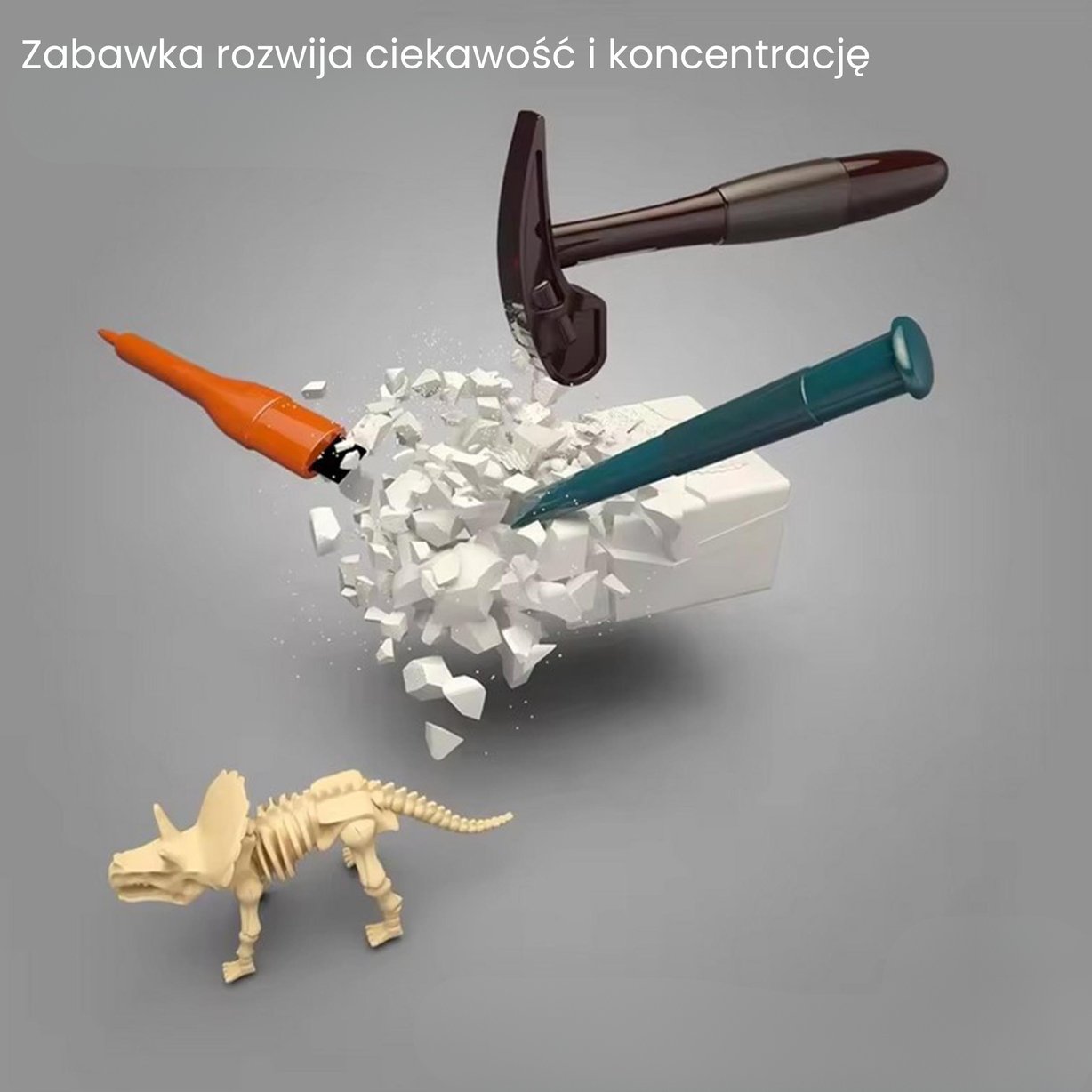 Wykopalisko "Mały Archeolog" 6 Szkieletów Dinozaurów WOOPIE – zdjęcie 14