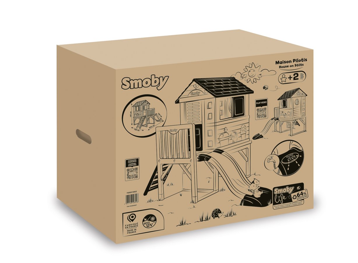 Smoby Domek Na Palach Ze Zjeżdżalnią