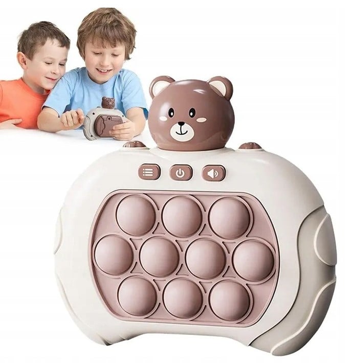 WOOPIE Gra POP IT Interaktywna Antystresowa Zręcznościowa Miś