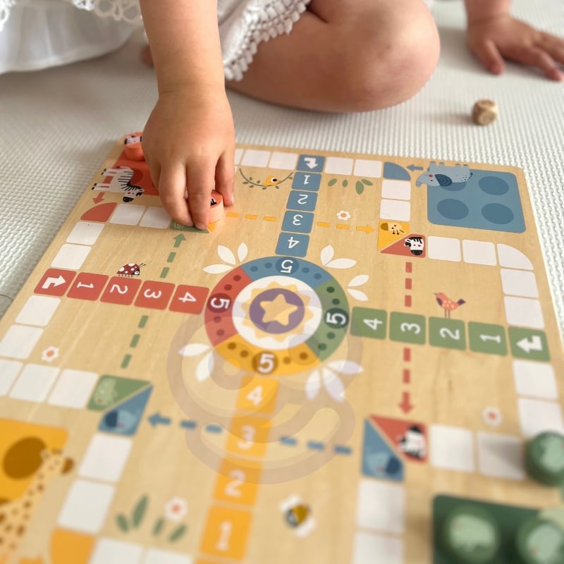 WOOPIE GREEN Gry Planszowe Logiczne 2w1 Ludo Chińczyk + Węże i Drabiny