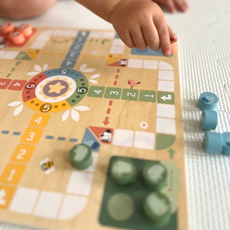 WOOPIE GREEN Gry Planszowe Logiczne 2w1 Ludo Chińczyk + Węże i Drabiny
