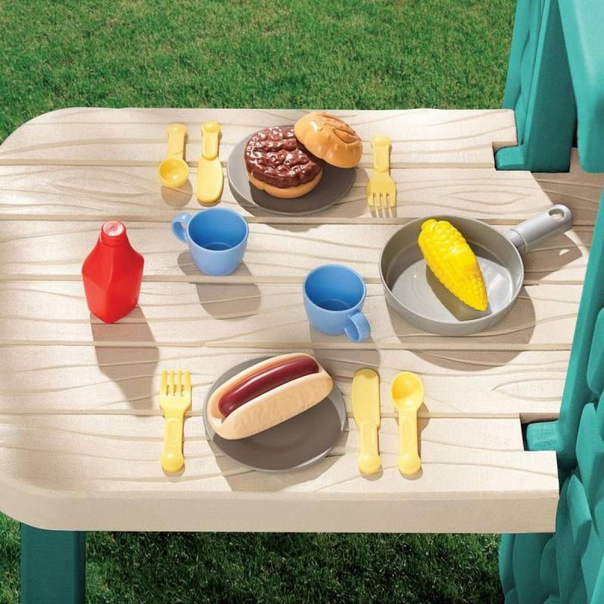 Little Tikes Domek Ogrodowy z PATIO z Magicznym Dzwonkiem Granatowo-zielony