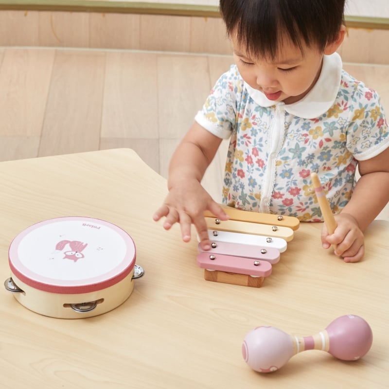 VIGA PolarB Zestaw Instrumentów Muzycznych dla Dzieci - Różowy