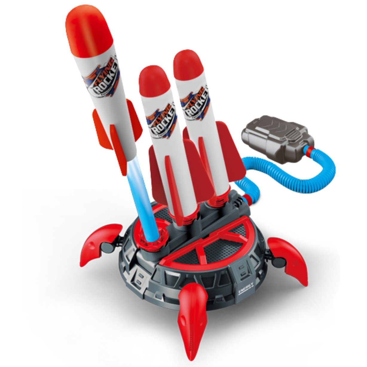 Wyrzutnia Rakiet Piankowych z Pompką Nożną Multiple Rocket 6 szt. WOOPIE