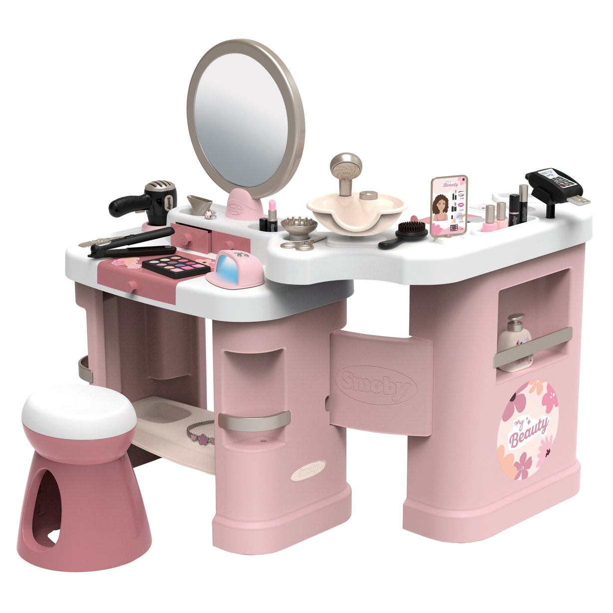 Centrum Małej Stylistki BEAUTY + 26 Akcesoriów Fryzjer i Kosmetyczka SMOBY