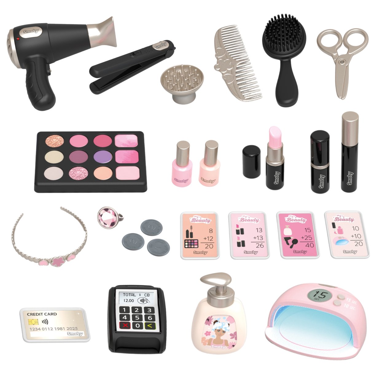 Centrum Małej Stylistki BEAUTY + 26 Akcesoriów Fryzjer i Kosmetyczka SMOBY