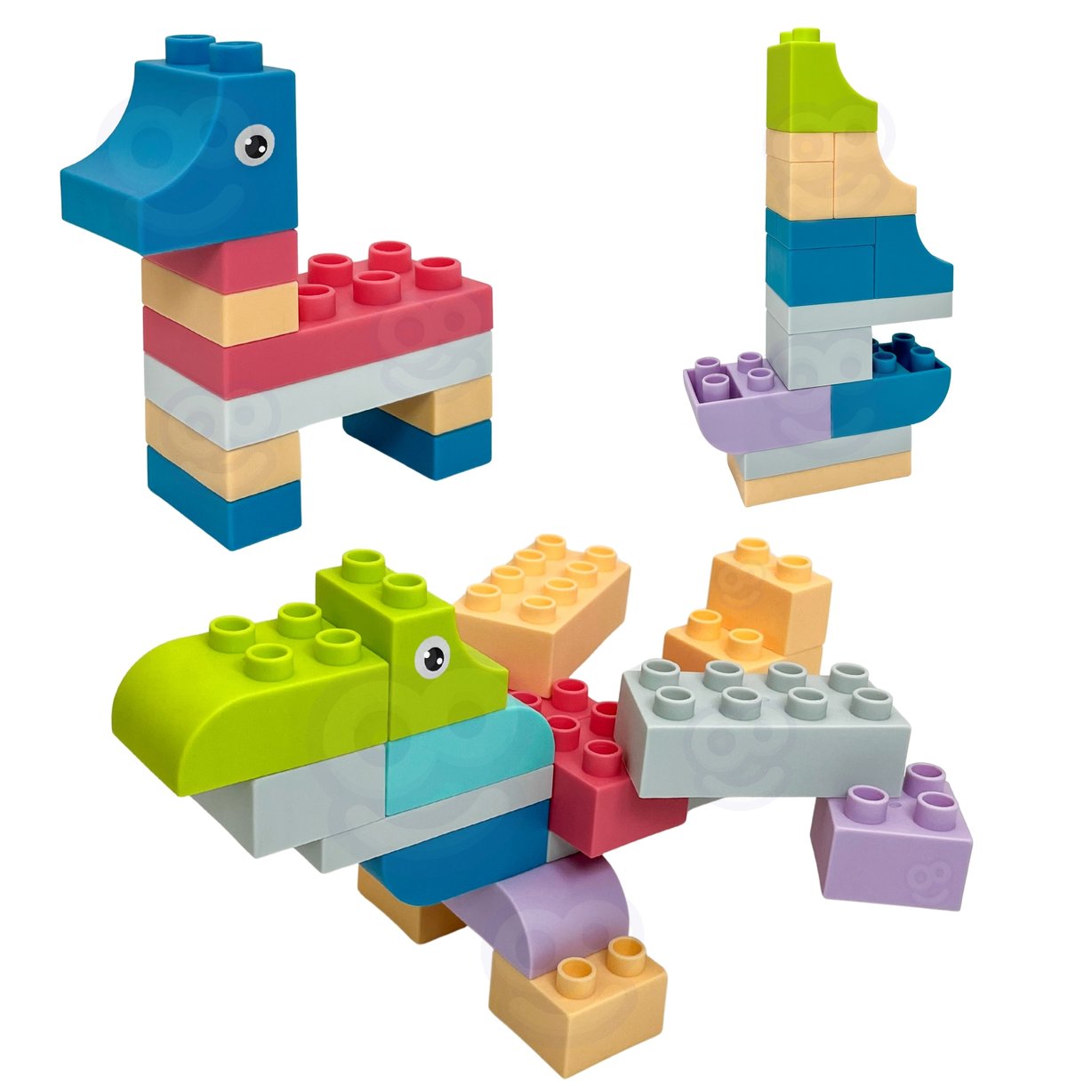 Miękkie Klocki Soft Blocks w Pudełku z Rączką 99 el. WOOPIE
