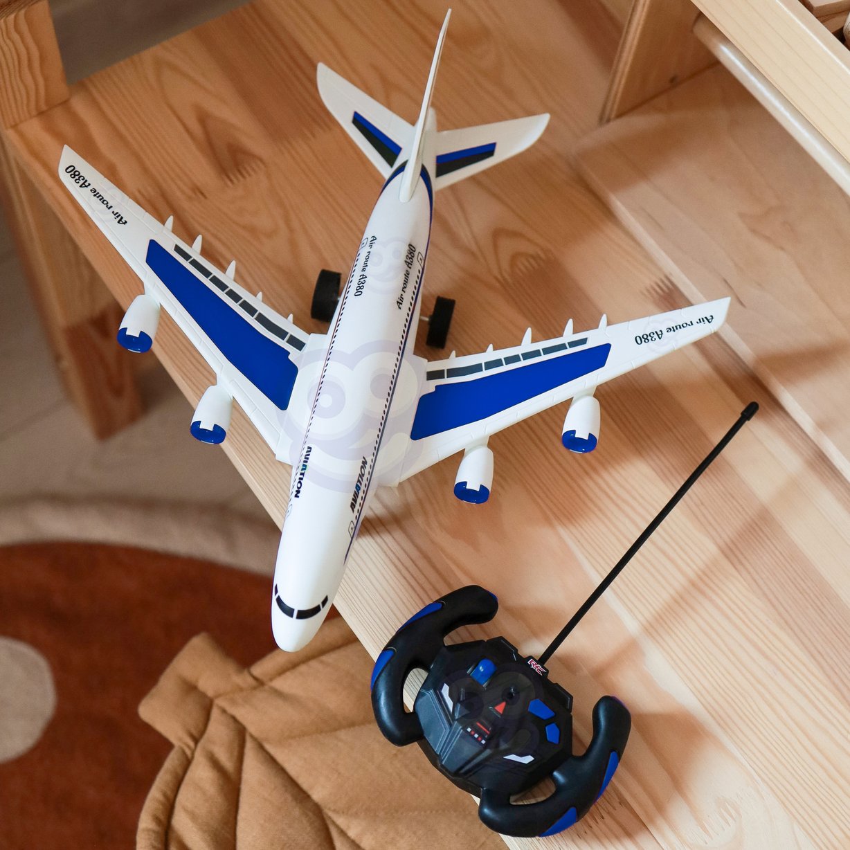 Niebieski Zdalnie Sterowany Samolot Pasażerski Airline WOOPIE