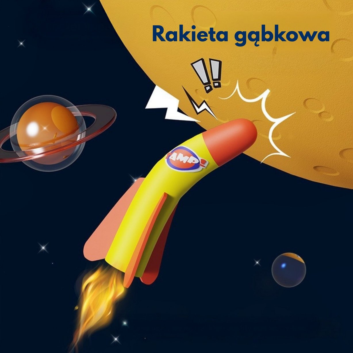 Podwójna Wyrzutnia Rakiet Piankowych z Pompkami Nożnymi 6 szt. WOOPIE