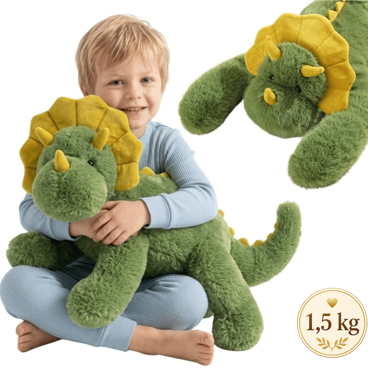 Pluszak Obciążeniowy Dinozaur Ciężkomiś 65 cm 1,5 kg WOOPIE