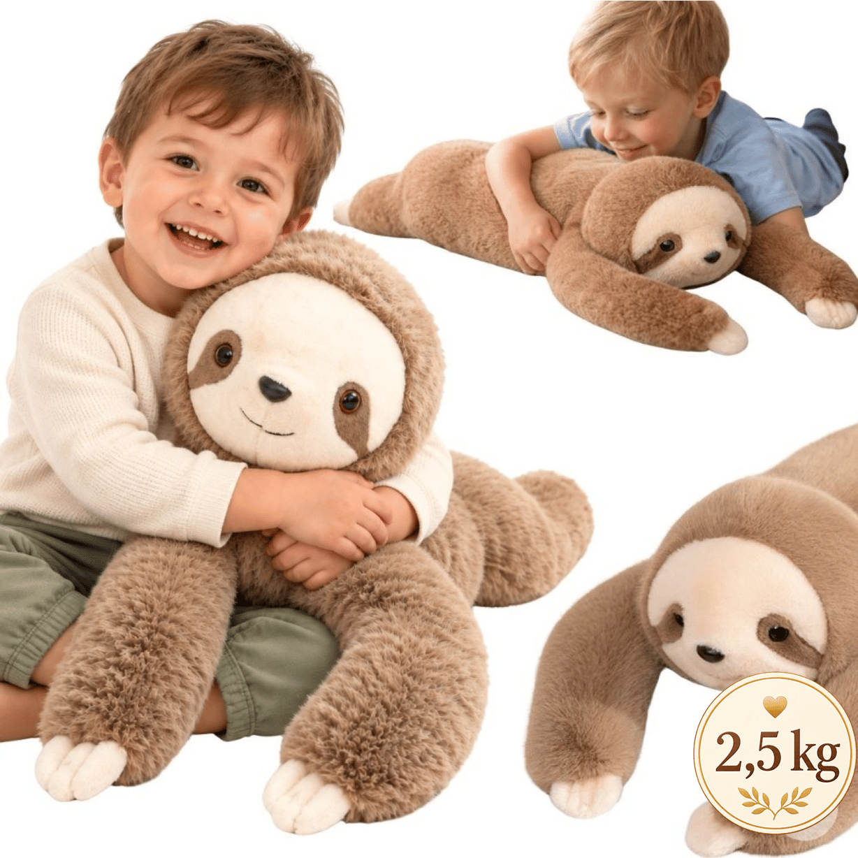Pluszak Obciążeniowy Leniwiec Ciężkomiś 65 cm 2,5 kg WOOPIE