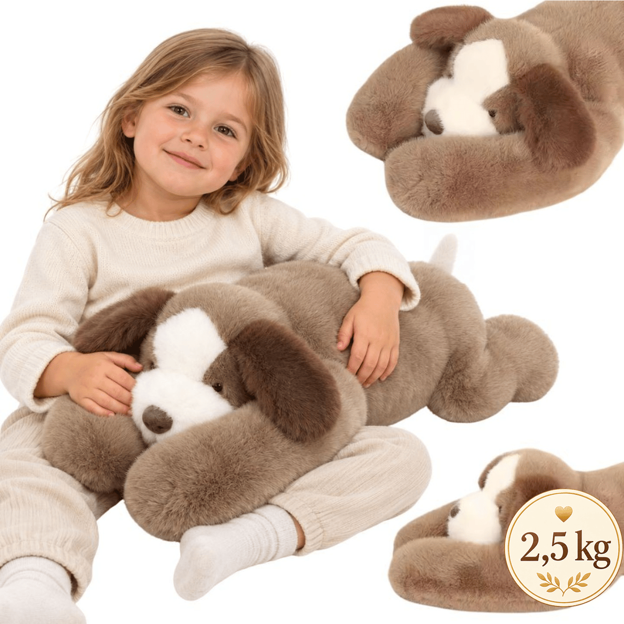 Pluszak Obciążeniowy Piesek Ciężkomiś 65 cm 2,5 kg WOOPIE