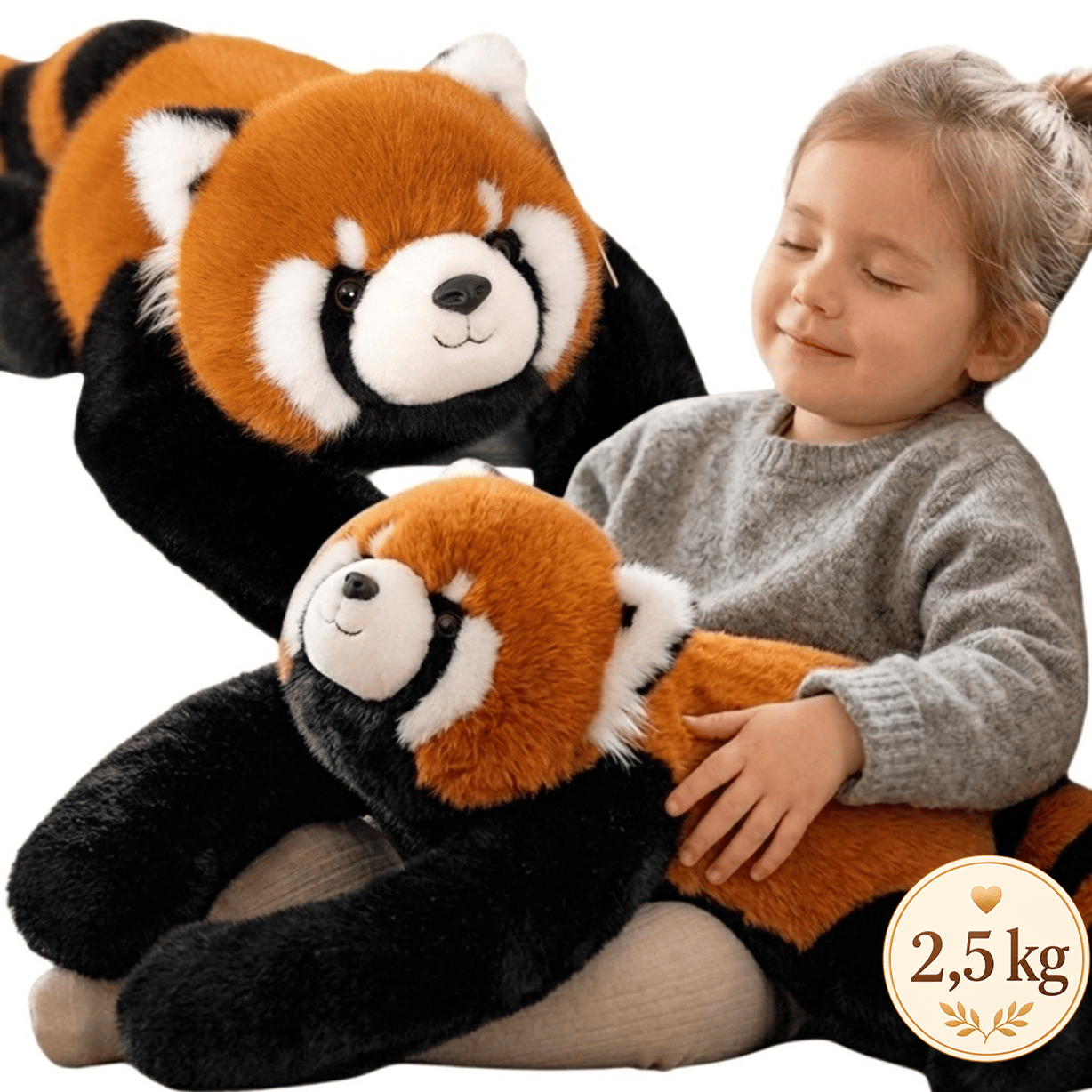 Pluszak Obciążeniowy Ruda Panda Ciężkomiś 65 cm 2,5 kg WOOPIE