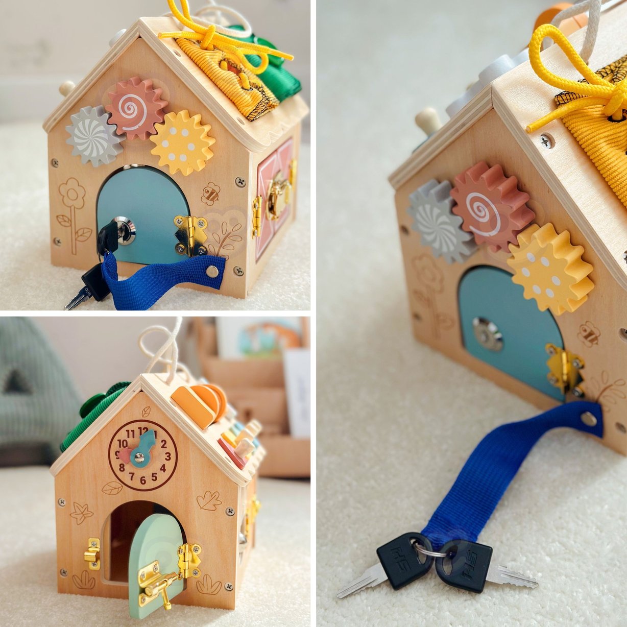 Drewniany Domek Manipulacyjny TOOKY TOY – zdjęcie 16