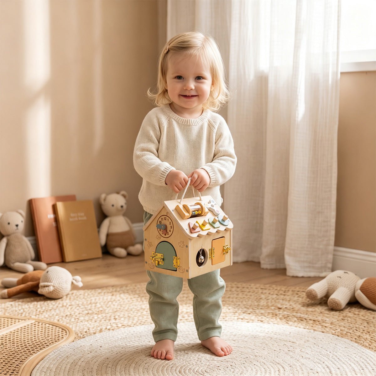 Drewniany Domek Manipulacyjny TOOKY TOY – zdjęcie 10
