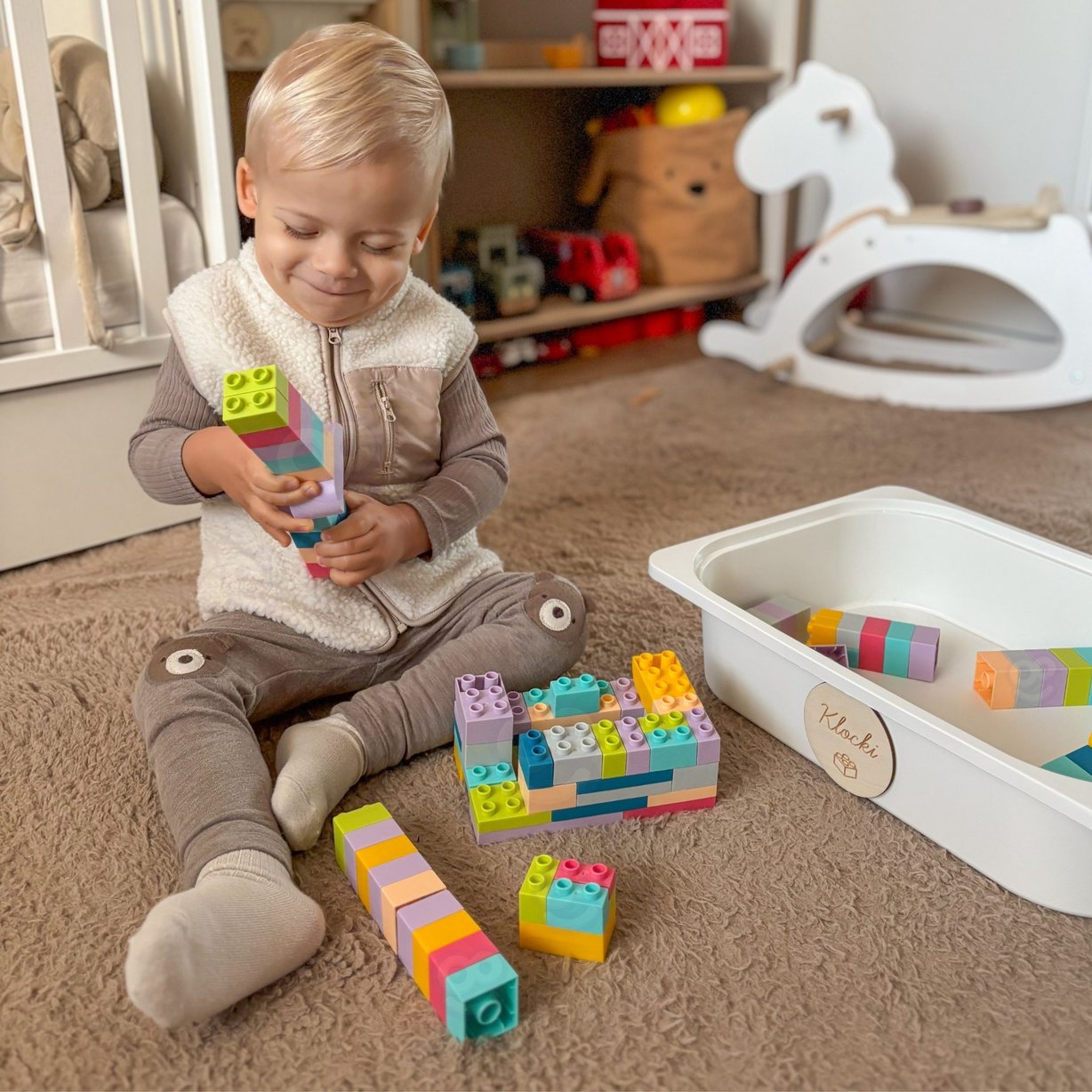 Klocki Soft Blocks Zestaw 99 Elementów w Pudełku WOOPIE – zdjęcie 10