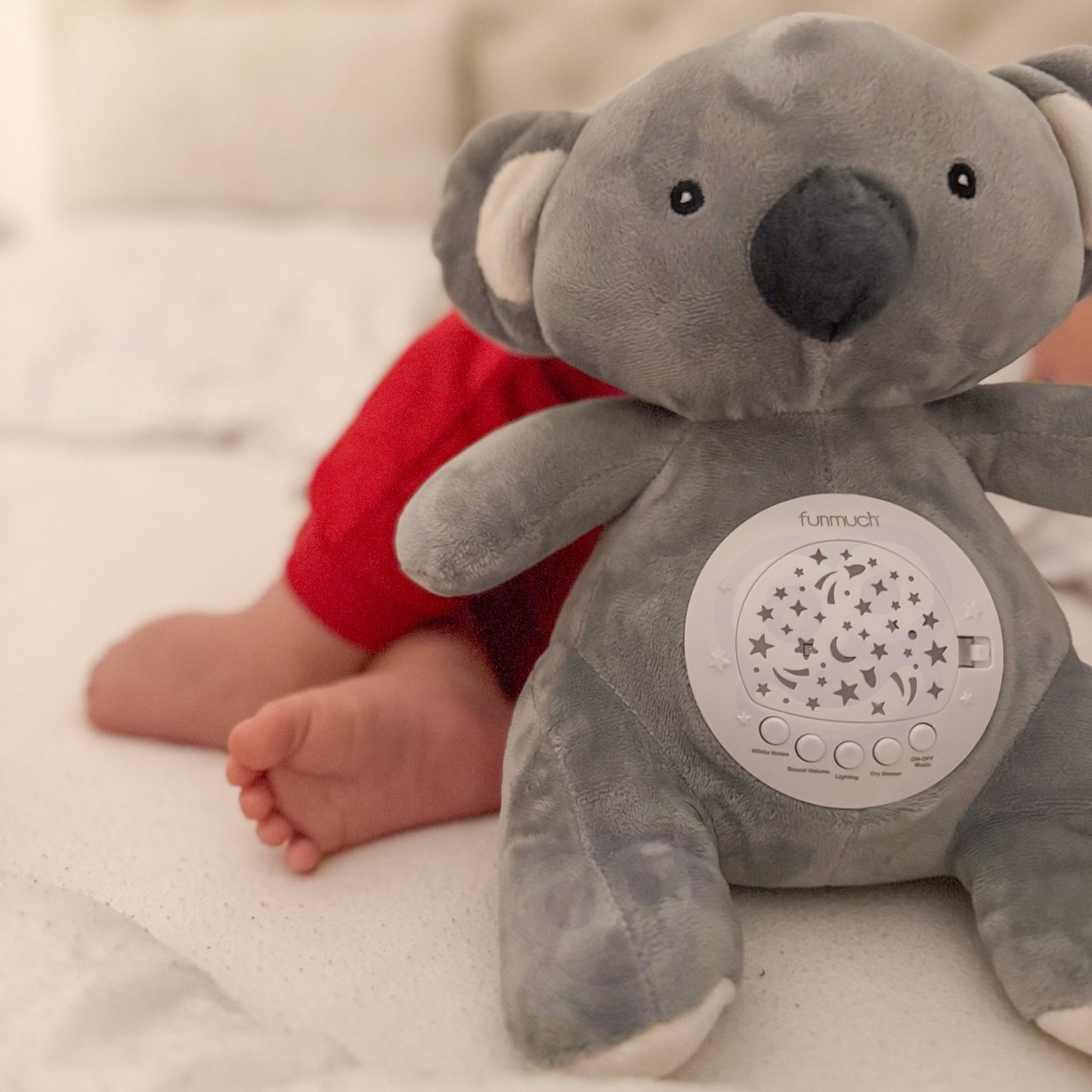 Przytulanka Koala z Projektorem Uspokajacz Usypiacz Kołysanki Czujnik Płaczu WOOPIE BABY – zdjęcie 10