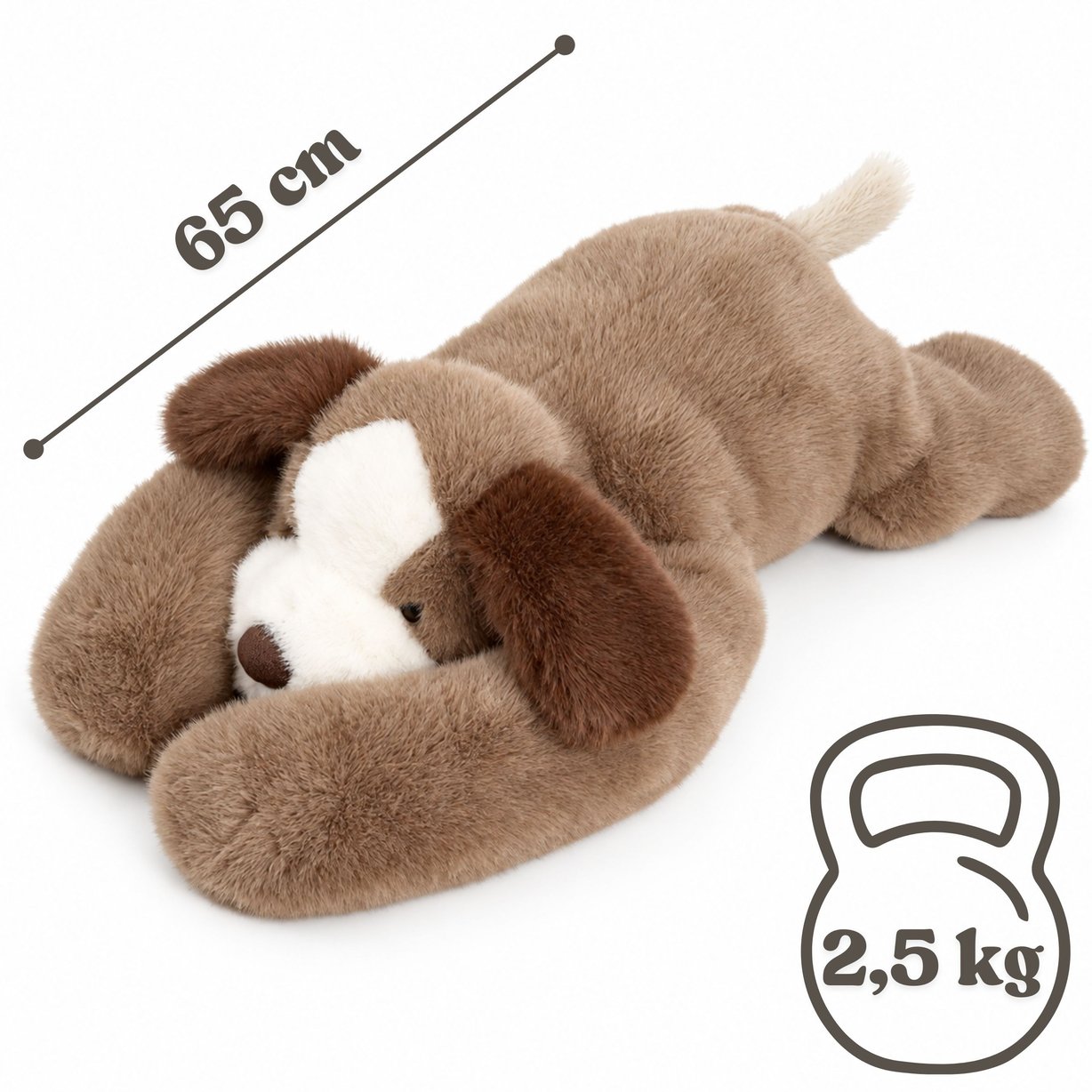 WOOPIE Piesek Sensoryczny Miś Obciążeniowy Pluszak 2,5kg – zdjęcie 3