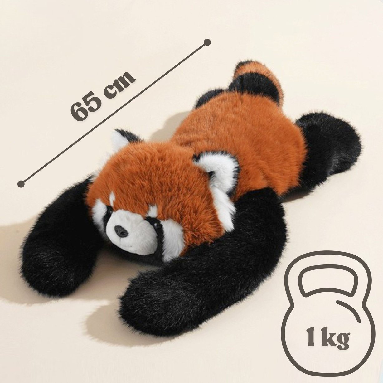 WOOPIE Ruda Panda Obciążeniowy Pluszak Miś Sensoryczny 1kg – zdjęcie 6