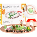 Drewniana Kolejka Farma CLASSIC WORLD - Zabawki dla dzieci