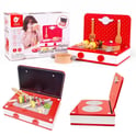 Drewniana Kuchnia 2w1 Grill + Kuchenka dla Dzieci 22el. CLASSIC WORLD - Zabawki dla dzieci
