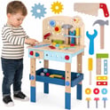 Drewniany Stół do Majsterkowania Warsztat z Narzędziami 48 el. TOOKY TOY - Zabawki dla dzieci
