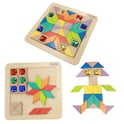 Drewniana Układanka Mozaika Tangram Montessori z Kryształkami MASTERKIDZ - Zabawki dla dzieci