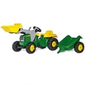 Traktor na Pedały John Deere z Łyżką i Przyczepą 2-5 Lat ROLLY TOYS - Zabawki dla dzieci