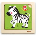 Poręczne Drewniane Puzzle Zebra VIGA - Zabawki dla dzieci