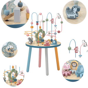 Drewniany Stolik Edukacyjny Manipulacyjny Przeplatanka VIGA Toys