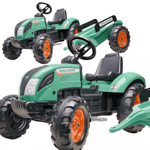 Traktor Lander Zielony na Pedały z Przyczepką od 3 Lat FALK