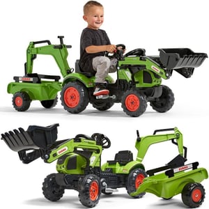 Traktor z Przyczepą CLAAS Arion Backhoe Łyżka + Ładowarka Od 2 Lat FALK