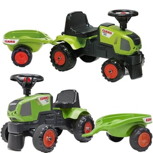 Traktorek Baby Claas Axos 310 Zielony z Przyczepką od 1 roku FALK