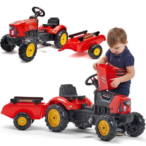 Traktorek Red Supercharger Czerwony Otwierana Maska Od 2 Lat FALK